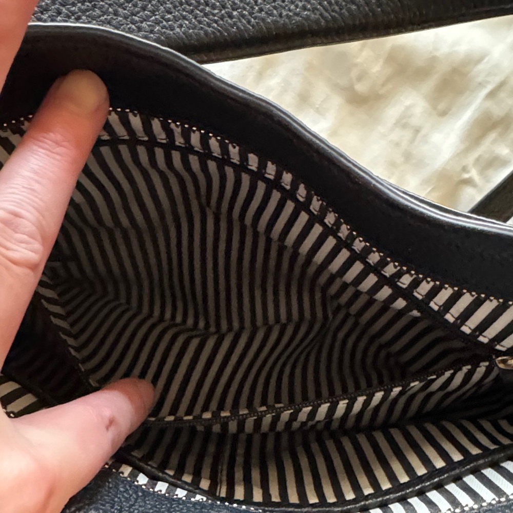 Kate Spade Lora Black Oakwood Street Pebbled Leather Hobo Bag - Picture 6 of 11